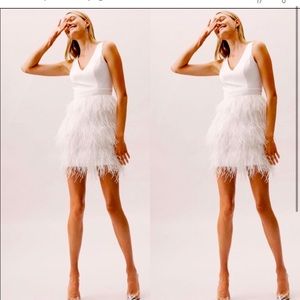 BHLDN white feather dress